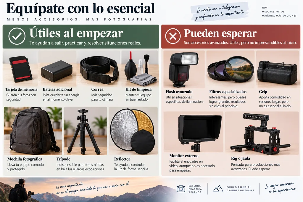 Accesorios de fotografía útiles para principiantes y cuáles pueden esperar